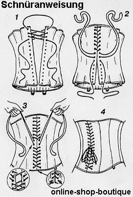 Korsett, Corsagen, Schnranleitung